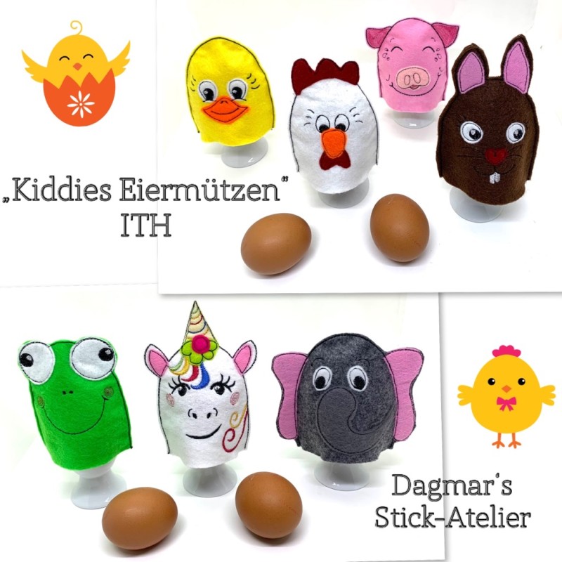 Stickdatei Kiddies Eiermützen ITH 