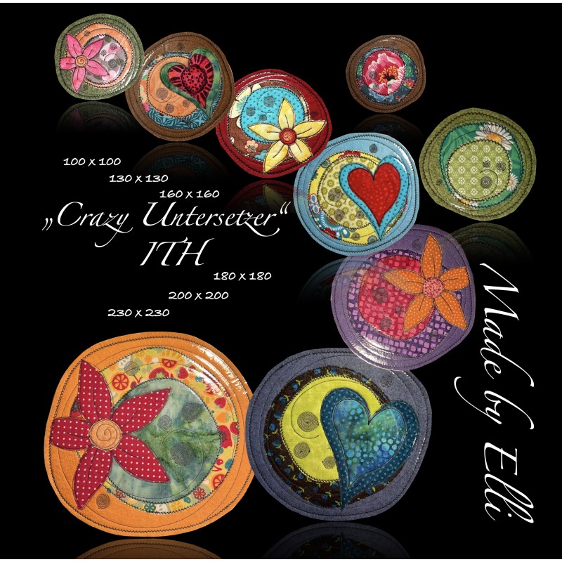 Stickdateien Crazy Untersetzer ITH-SET - ab 7.90 €