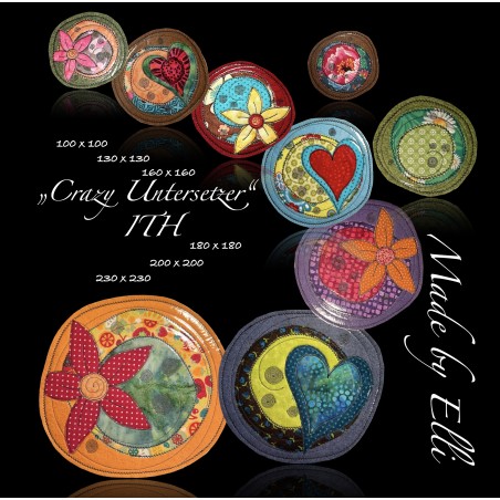 Stickdateien Crazy Untersetzer ITH-SET - ab 7.90 €